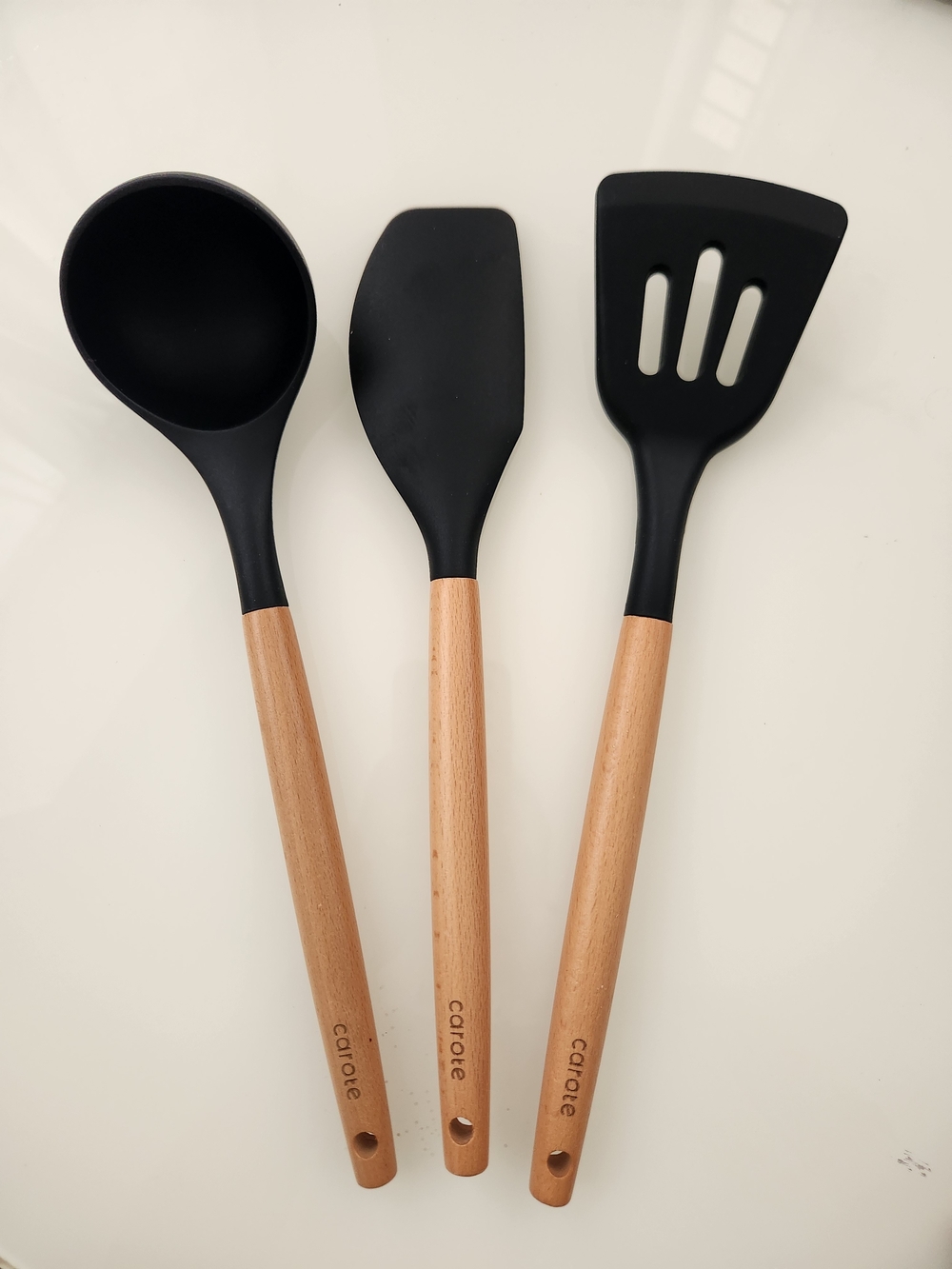 Carote Black & Wood Kitchen Utensil Set - 3 Piece